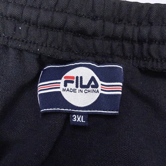 Fila Mens Size 3XL Black Drawstring Jogger Sweatpants Cotton Blend Track Pants - Picture 3 of 8